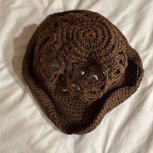 Brown Crochet Free People Women's Hat